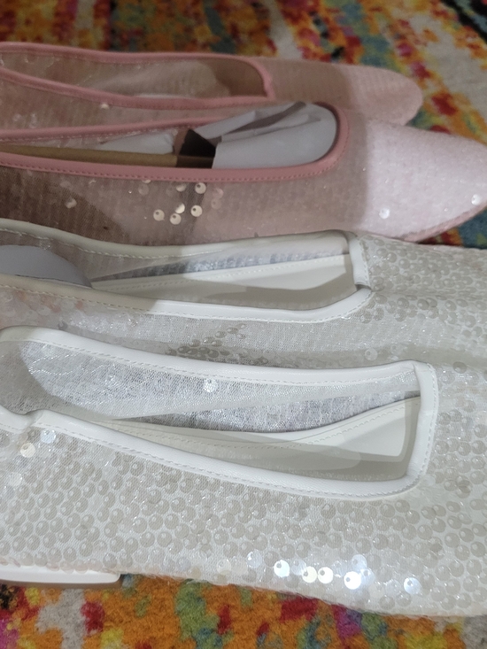 Steve Madden Shoes - Steve Madden Sequin Ballet Flats in Pink and White. You Get Both Pairs.